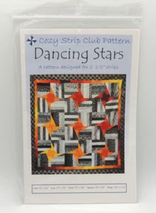 Cozy Strip Club Quilt Pattern Dancing Stars NEW Designed for 2 1/2" Strips - Picture 1 of 3