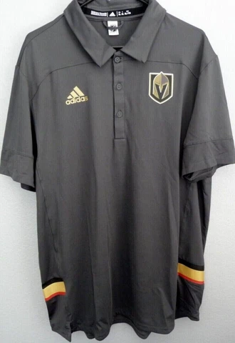 Men's Adidas Vegas Golden Knights Hockey Tech Polo Shirt XL NWT Cover