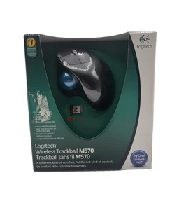 Logitech M570 Kabellose Trackball Maus Ergonomisch für Rechtshand - Bild 1 von 3