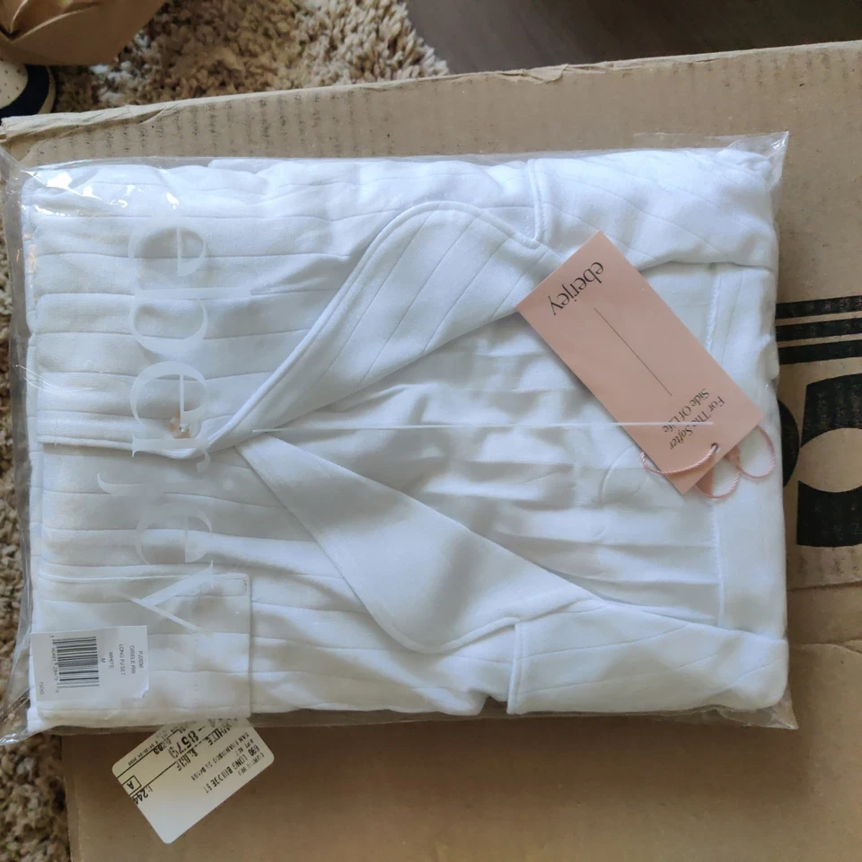 Conjunto de pijama largo modal Eberjey Gisele TENCEL crema menta/marfil talla mediana Foto 1 de 1