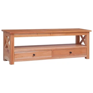 Mahagoniholz Massiv TV Schrank Lowboard Fernsehschrank Natur/Braun vidaXL - Bild 1 von 23