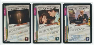 1997 X-Files CCG Expansion 3x PROMO Cards Teamwork Not On The Menu Die Hand - Picture 1 of 2