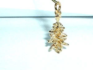 CIONDOLO PENDENTE ALBERO DI NATALE IN VASO ORO GIALLO 14K 3D - Foto 1 di 3