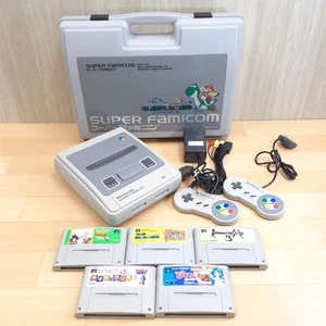 Nintendo Super Famicom Mario World case with Japan console &5 games US DUTY PAID - Picture 1 of 18