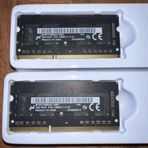 Micron 2x2GB 1RX16 PC3L-12800S-11-11-C3 DDR3 Laptop SODIMM - Picture 1 of 3