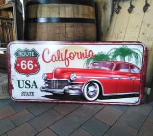 GROSSES DINER BLECHSCHILD CALIFORNIA ROUTE 66 CAFE WANDDEKO REKLAMESCHILD METALL - Bild 1 von 2