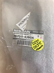 OEM NISSAN Genuine 767D5-4JB0A NAVARA MUDGUARD REAR LH  - Picture 1 of 2