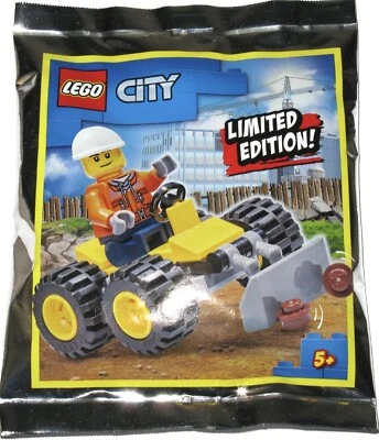 Lego City Construction Worker with Bulldozer foil pack 952003 - Image 1 of 2