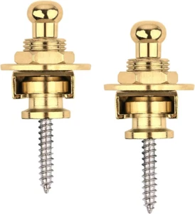 Gold Guitar Strap Locks, 2 PCS Guitar Strap Lock Pulsanti Guitar Strap L - Foto 1 di 12