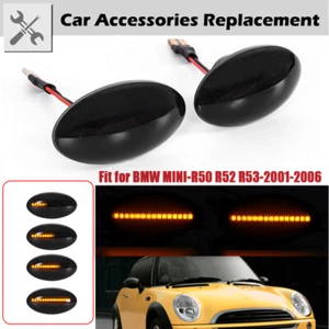 For 2001-2006 Mini Cooper R50 R52 R53 LED Fender Side Marker Light Amber Smoked - Picture 1 of 7