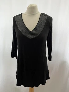 Mamalicious Black Maternity Top Size M 3/4 Sleeve Viscose - Picture 1 of 12