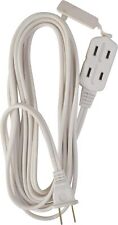 Extension Cord 3-Outlet 16/2 Cube Extension Cord Wire w/ Power Tap; 6-Ft (White)