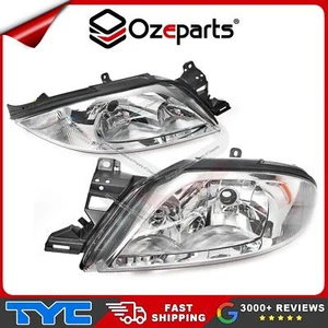 Set / Pair LH+RH Head Light Lamp Chrome For Ford Falcon AU / Fairmont 1998~2002 - Picture 1 of 4