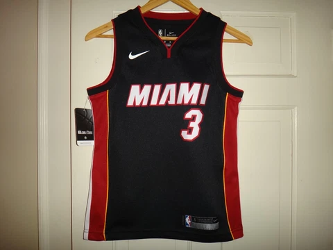 Youth S (8) Nike Dwyane Wade #3 Miami Heat Icon Edition Swingman Jersey Cover