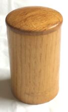 Lovely Hand- turned Simple Oak Lidded Pot / Desk Pencil Pot