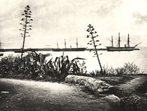 GIBRALTAR. Gibraltar, c.1872 1935 old vintage print picture - Picture 1 of 1