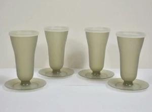 Vintage Tupperware 4x Dessert Cups Parfait Grey Plastic Made Australia - Picture 1 of 7