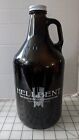 Hellbent Brewing Growler Glass Bottle 64 oz Beer Brown Excellent Cond