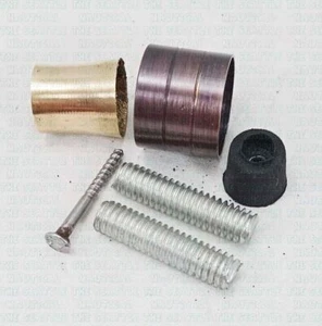 Copper Antique finish Pipe Spare Rubber Tip, Stud for Wooden Walking Stick Cane. - Picture 1 of 4