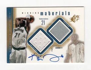 2000-01 SPX KEVIN GARNETT camiseta automática de materiales ganadores tarjeta de corte - Imagen 1 de 1