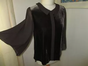 WRAP of London brown velvet top 10/12 - Picture 1 of 4