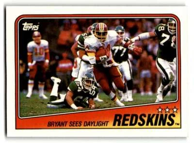 1988 Topps #7 Redskins Team Leaders - Kelvin Bryant TL    Washington Re ID:62342 - Image 1 of 2