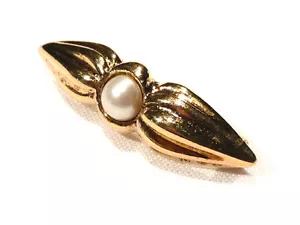 Schmuck Goldlegierung Brosche Designer Perle signiert LG brooch - Bild 1 von 1