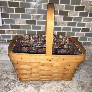 Longaberger 2002 Spring Basket Single Handle with Plastic 4 Part Divider 10.5” - Picture 1 of 13