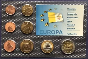 Vatican 2013 1 Cent/Ceros - €2 Euro/Xeros Pattern Trial Probe Essai Coin Set - Picture 1 of 5