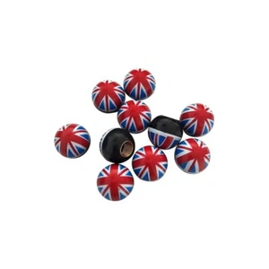 4pcs UNION JACK Black British Tyre Valve Dust Wheel air Caps UK Covers Britain - Picture 1 of 2