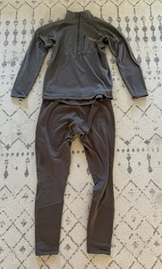 Sitka Pyrite Base Layer Set - Mens L - Heavyweight Bottom and Midweight Zip-T - Picture 1 of 9