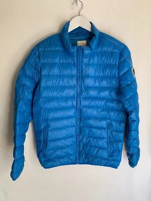 Diesel coat jacket Men M blue down filled lightweight long sleeve layer logo - Image 1 of 4