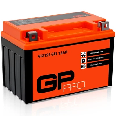 Batterie 12V 12Ah GEL GP-PRO GTZ12S moto scooter similaire YTZ12S YTX12A-BS