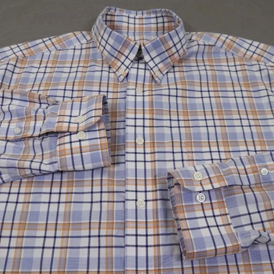 Camisa Jos A Bank Botón Para Hombre Grande Azul Naranja A Medida Viajero L/S Algodón Foto 1 de 4