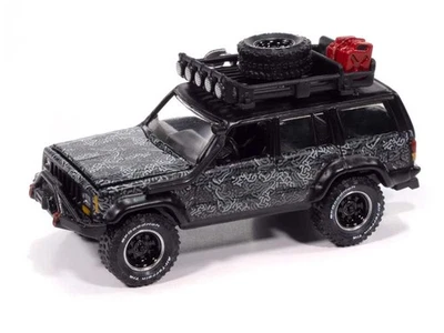 Jeep Cherokee XJ w/Tow Dolly Tow and Go 1:64 Model by Johnny Lightning JLBT022 - Image 1 of 4