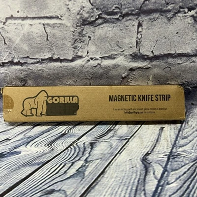 Gorilla Grip Stainless Steel Magnetic Knife Holder Heavy Duty Strip 12” - Image 1 of 4