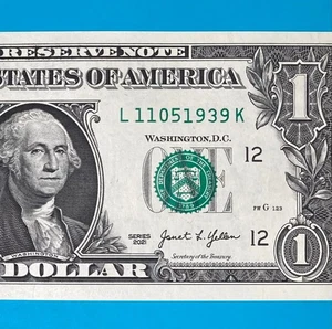 November 5, 1939 / 11 May 1939 (L 11051939 K) BIRTHDAY $1 One Dollar Bill *UNC* - Picture 1 of 4