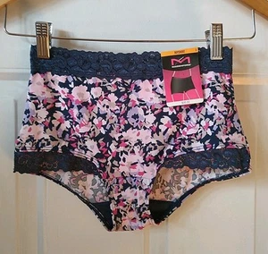 MAIDENFORM FLORAL AND LACE BOYSHORT PANTY, SIZE S - Picture 1 of 2