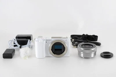 Sony ZV-E10 4K Mirrorless Camera White SELP1650 ZV-E10 -Near Mint- 259 shots - Image 1 of 4