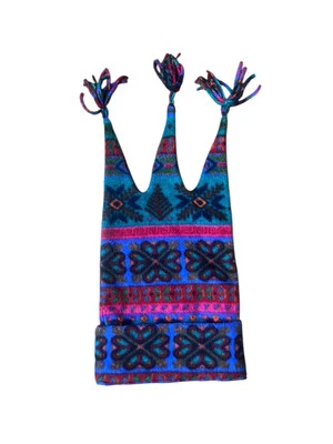 Gorro colorido retro hecho en EE. UU. de 3 puntos para niños pequeños M/L flores Gorpcore Foto 1 de 4