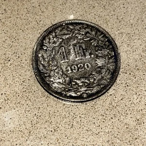  1920 SWISS 1 FRANC Silver Coin .1342 ASW B086 KH - Picture 1 of 2