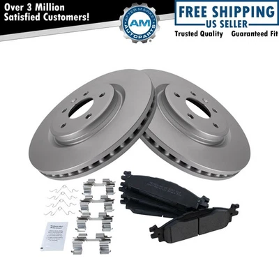 前金属刹车片和涂层转子套件适用于 Taurus Flex Lincoln MKS MKT — 第 1/4 张图片