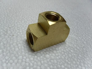 QTY 2 Spiralschlauch Pneumatik 1/4" TEE Druckluft Werkzeug Schlauch Verteiler massiv Messing - Bild 1 von 6