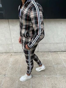 MEN'S Track suit Jogging Track Suit Set S - 4XL , tartan walking Ritchie suit - Picture 1 of 3