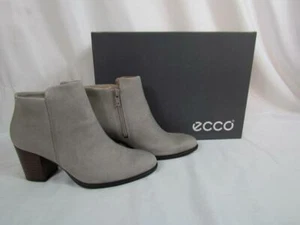 Stivaletto Ecco nuovo con scatola elegante pulito grigio chiaro scamosciato cerniera laterale EU 35 US ~5 - Foto 1 di 7