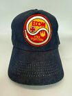Vintage Fire Department EDOM Firefighters Denim Snapback Trucker Hat *READ*