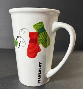Starbucks Coffee Mug Christmas Mittens Red & Green 2011 21Oz Bird Dove Partridge - Picture 1 of 11