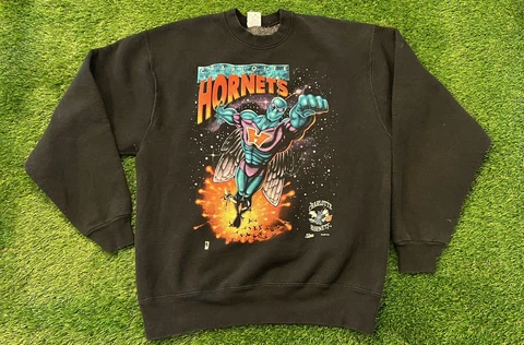 VTG 90's Salem Sportswear Charlotte Hornets NBA Crew Neck Sweatshirt Men's XL Cover