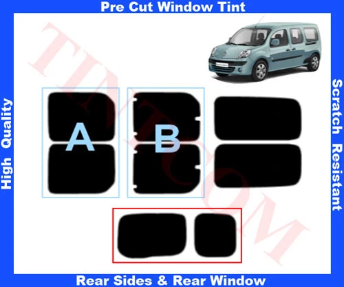 Film Solaire Teinté Prédécoupé Renault Kangoo Maxi 5P 2011- VitreArrière&Lunette - Imagen 1 de 1