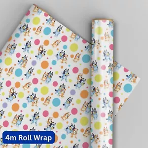 Papel de envolver cumpleaños | Azul | Envoltura en rollo de 4 m | Envoltura de regalo para niños - Imagen 1 de 4